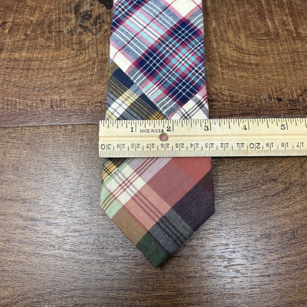 NWT: Mens J. Crew Madras Cotton Necktie